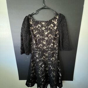 Elegant Black Lace Dress